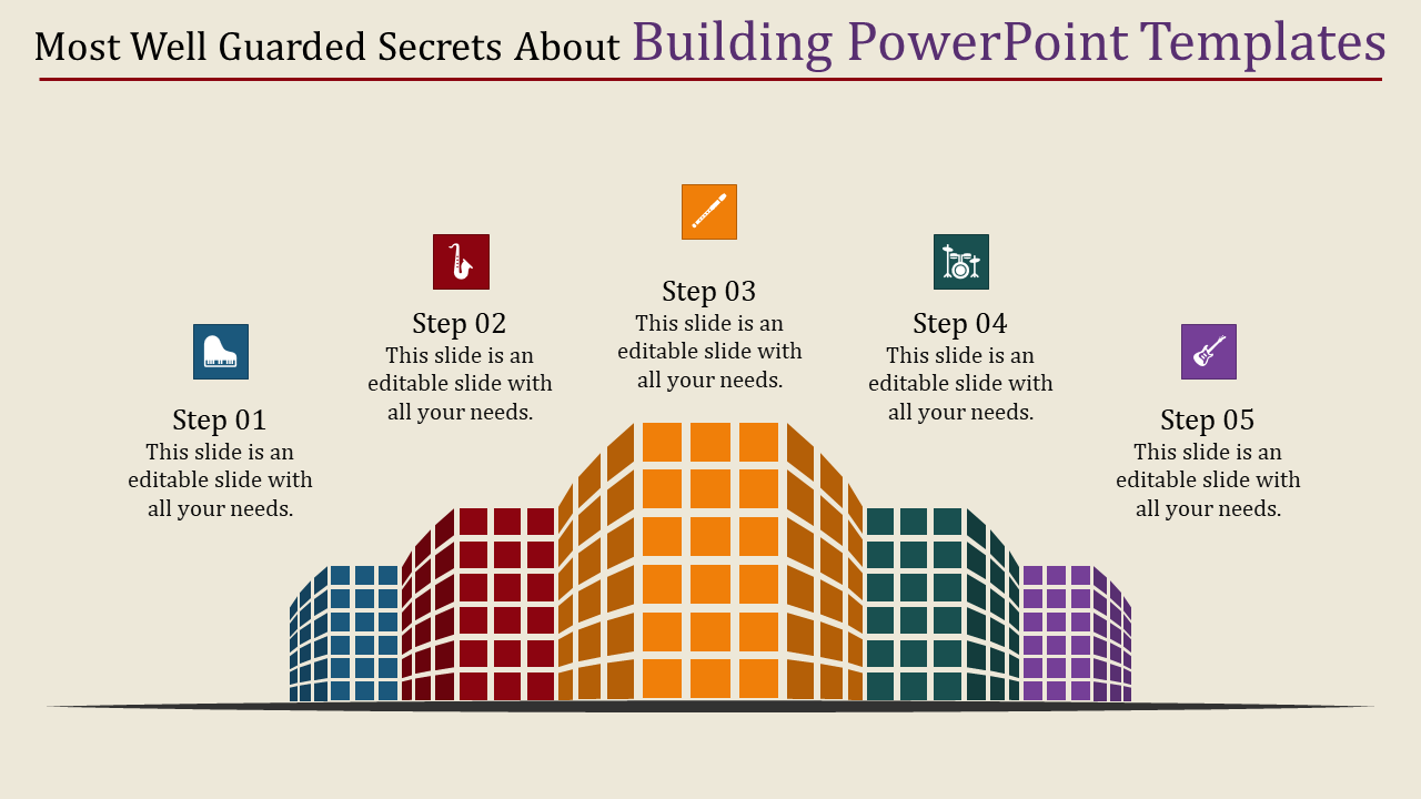Colorful Building PowerPoint Template and Google Slides